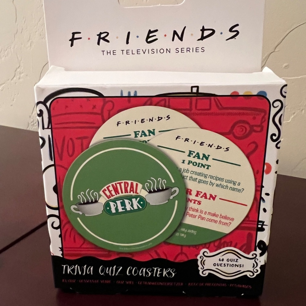 NWT "Friends" Bundle - Tumbler, Socks-2, Bottle Opener Magnet & Trivia Coasters - Picture 6 of 7